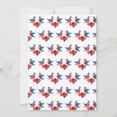 Elegante , Original Love birds Wedding Card Einladung (Rückseite)