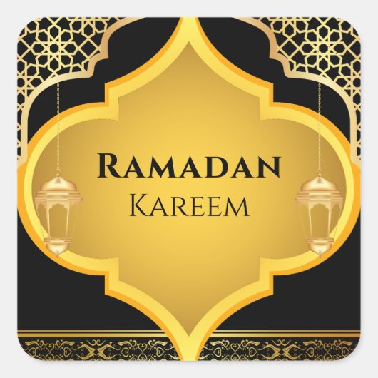 Elegante Ornament Islamic Ramadan Kareem Stickers (Vorderseite)