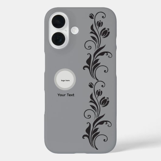 Elegante ornamentale Blumen-Kunst Case-Mate iPhone Hülle (Rückseite)