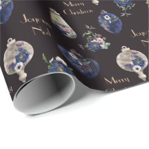 Elegante Ornamente aus Champagner-Rost und Marine