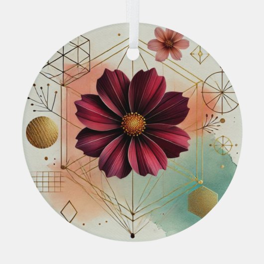 Elegante Ornamente mit Schokolade Kosmos Blume (Rückseite)