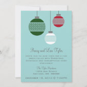 Elegante Ornamente Weihnachts-Party Einladung (Vorderseite)