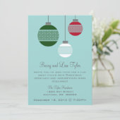 Elegante Ornamente Weihnachts-Party Einladung (Stehend Vorderseite)