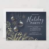 Elegante Ornamente Weihnachts-Party Einladung (Vorderseite)