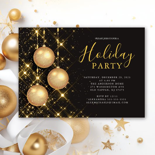 Elegante Ornamente Weihnachts-Party Einladung