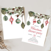 Elegante Ornaments Abendessen Weihnachts-Party Einladung