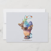 Elegante Osterbrunch Blumenstrauß Tulips Eizellen Einladung (Rückseite)