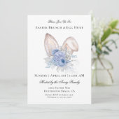 Elegante Osterbrunch Egg Hunt Einladung (Stehend Vorderseite)