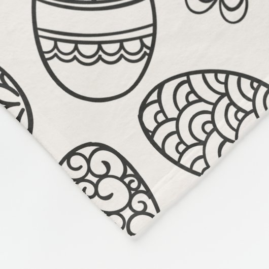 Elegante Osterei-Blumenmuster-Fleece-Decke Fleecedecke (Ecke)