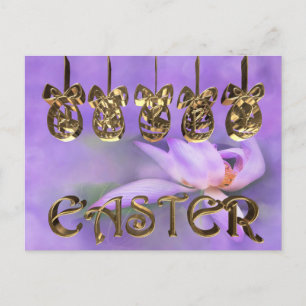 Elegante Ostereier Ornamente Typografie Feiertagspostkarte