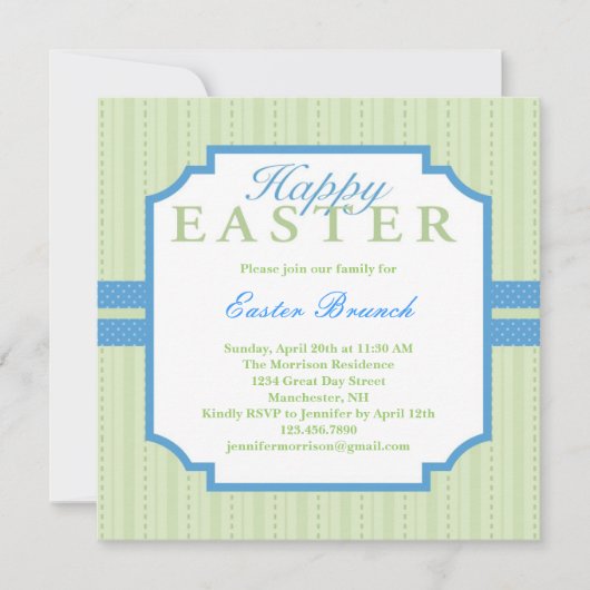Elegante Ostereinladung Einladung (Vorderseite)