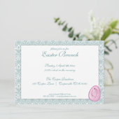 Elegante Osterfeier Einladung (Stehend Vorderseite)