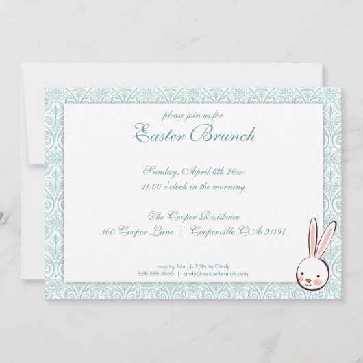 Elegante Osterfeier Einladung (Vorderseite)