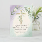 Elegante Osterfeier Einladung (Stehend Vorderseite)