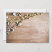 Elegante Osterfeier Rustikale Frühlingsblüten Eier Einladung (Rückseite)