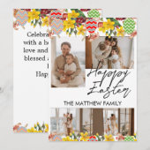 elegante Osterfeier, Vierer-Foto-Kollektion Feiertagskarte (Vorne/Hinten)