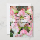 Elegante Osterlilie Flat Danke Sympathy Card (Vorderseite)