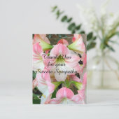 Elegante Osterlilie Flat Danke Sympathy Card (Stehend Vorderseite)