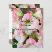 Elegante Osterlilie Flat Danke Sympathy Card (Vorne/Hinten)