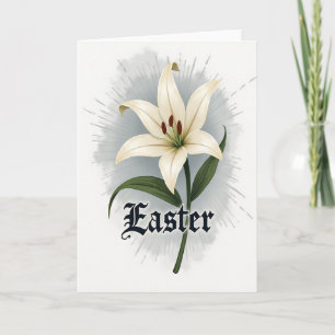 Elegante Osterlilien-Kunstkarte Karte