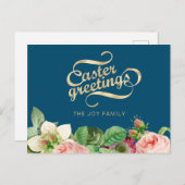 Elegante Osterpostkarte Postkarte (Vorne/Hinten)