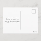 Elegante Ostersegmente mit Flora-Kreuz Postkarte (Rückseite)