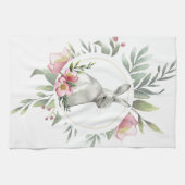 Elegante Ostersonnige Flora Geschirrtuch (Horizontal)