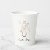Elegante Osterstimmung Florale Papierbecher (Vorderseite)