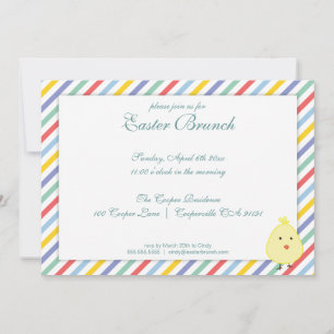 Elegante Osterstreifen - Einladung