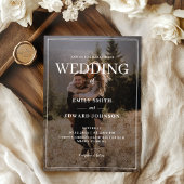 Elegante Overlay Simple Foto Wedding Einladung