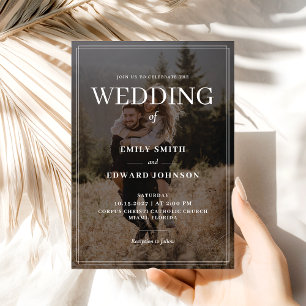 Elegante Overlay Simple Foto Wedding Einladung