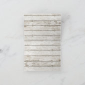 elegante Ozean Seashells-Strandhochzeit danken Dankeskarte (Innenseite)