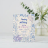 Elegante ozeanblaue Kapselkarte Begleitkarte (Stehend Vorderseite)