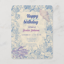 Elegante ozeanblaue Kapselkarte Begleitkarte