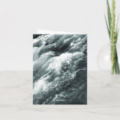 Elegante ozeanblaue Wellen geklappt Hochzeitseinla Einladung (Rückseite)