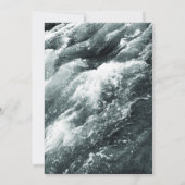 Elegante ozeanblaue Wellen Hochzeitsfeiern Einladung (Rückseite)