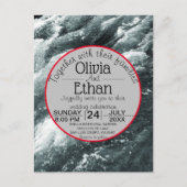 Elegante Ozeanwellen Einladung Postkarte (Vorderseite)