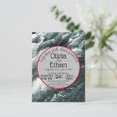 Elegante Ozeanwellen Einladung Postkarte (Stehend Vorderseite)