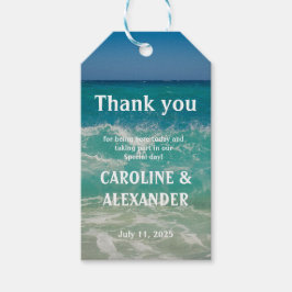 Elegante Ozeanwellen Wasser Strand Tropischer Somm Geschenkanhänger