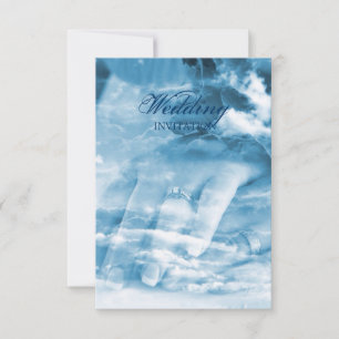 elegante Paar Hand Vintage Hochzeit Einladung