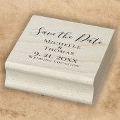 Elegante Paare bei Hochzeiten speichern das Datum Gummistempel