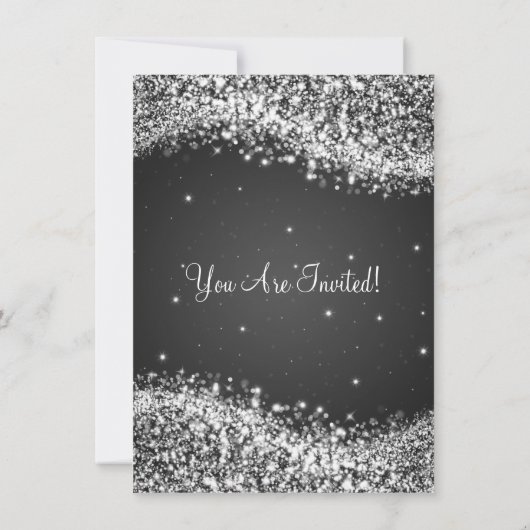 Elegante Paare Duschbrause Schwarz Einladung (Rückseite)