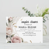 Elegante Paare Dusche Einladung (Stehend Vorderseite)