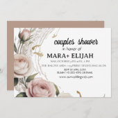 Elegante Paare Dusche Einladung (Vorne/Hinten)