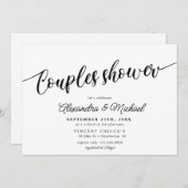 Elegante Paare Dusche Einladung (Vorne/Hinten)