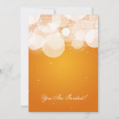 Elegante Paare Dusche Glühen Einladung (Rückseite)