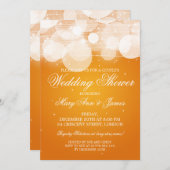 Elegante Paare Dusche Glühen Einladung (Vorne/Hinten)