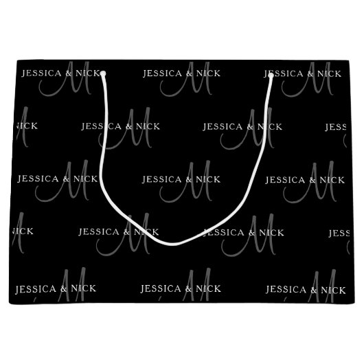 Elegante Paare Große Geschenktüte (Vorderseite)