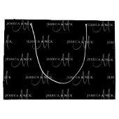 Elegante Paare Große Geschenktüte (Rückseite)