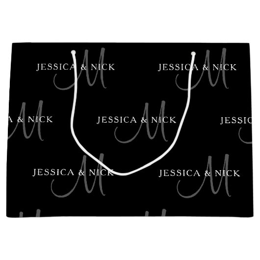 Elegante Paare Große Geschenktüte (Vorderseite)